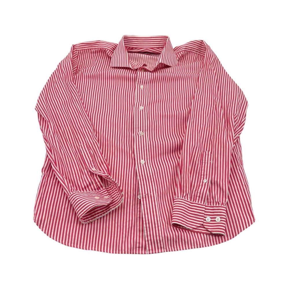 EXPRESS DESIGN STUDIO Classic‎ Fit Striped Button Down Shirt Size L Pink White